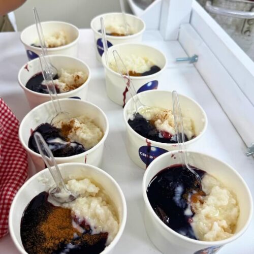 Mazamorra morada y arroz con leche